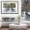 Designart - River in Woods Watercolor - Landscape Painting Canvas Print in Black Frame